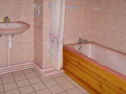 salle de bains avec baignoire